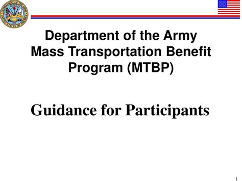 Mass Transportation Benefit Program (MTBP) 